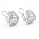 Caravanas clips caladas en oro 18k blanco, con brillantes Caravanas clips caladas en oro 18k blanco, con brillantes