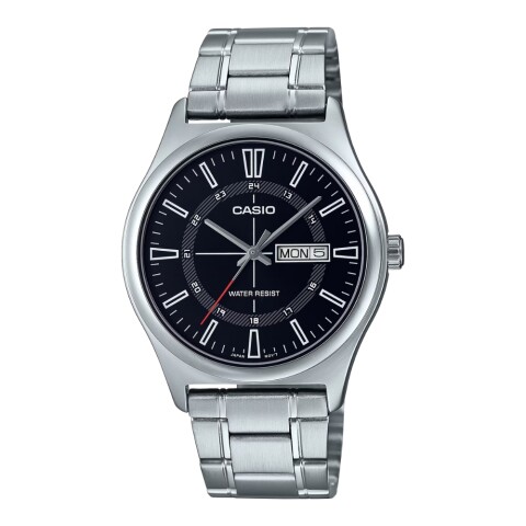 Reloj Casio MTP-V006D-1CUDF para hombre en acero inoxidable con esfera negra Reloj Casio Mtp-v006d-1cudf Para Hombre En Acero Inoxidable Con Esfera Negra