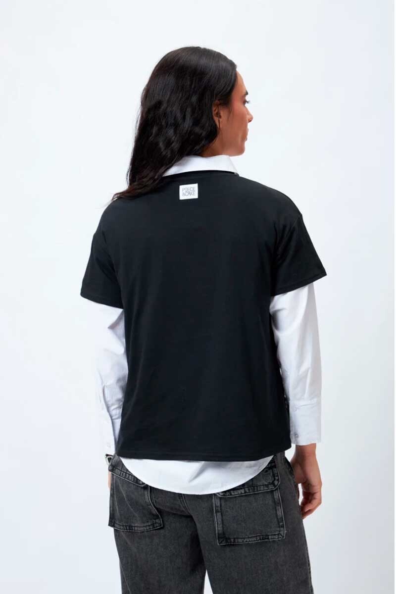 REMERA PIECE OF CAKE DRAMA Negro