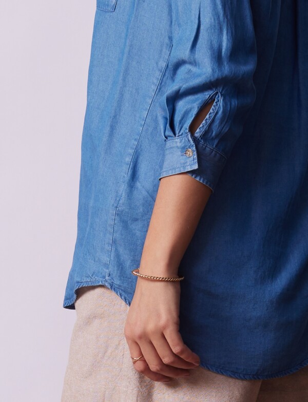 Blusa Lyocell Bolsillo JEAN