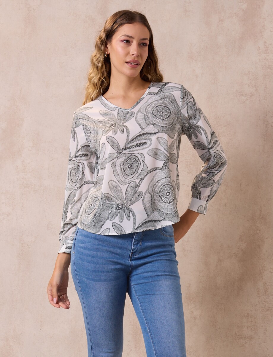 Blusa Gasa - Verde/multi 
