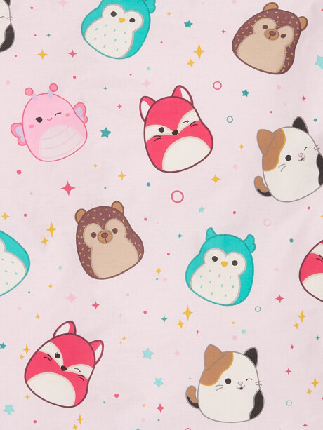 Juego funda nórdica SQUISHMALLOWS 155x220 rosa Juego funda nórdica SQUISHMALLOWS 155x220 rosa