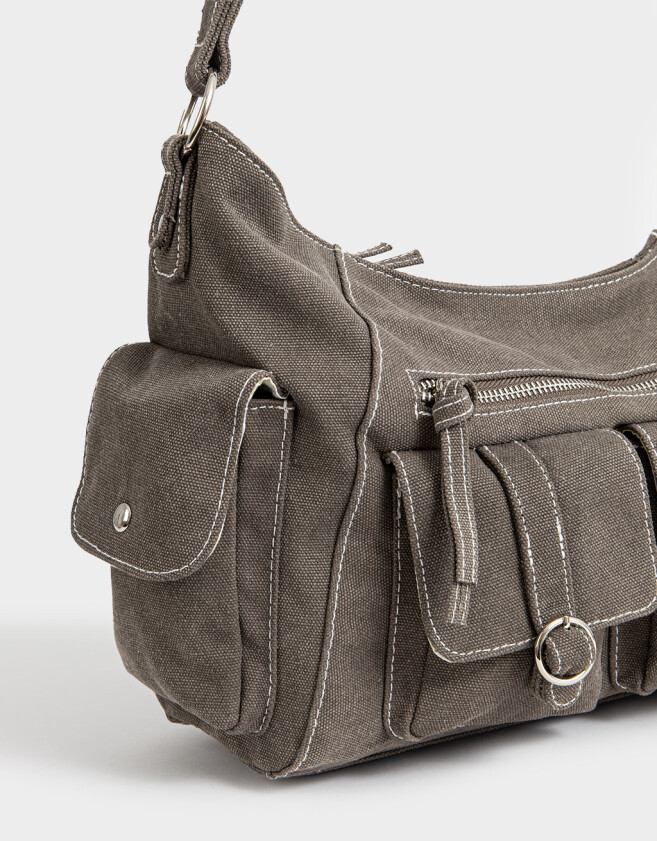 Bandoleras Bandolera Canvas Multipocket - Gris Oscuro