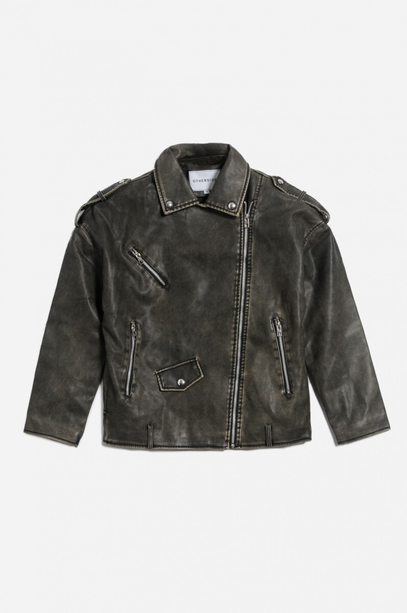 Campera eco cuero - Negro 