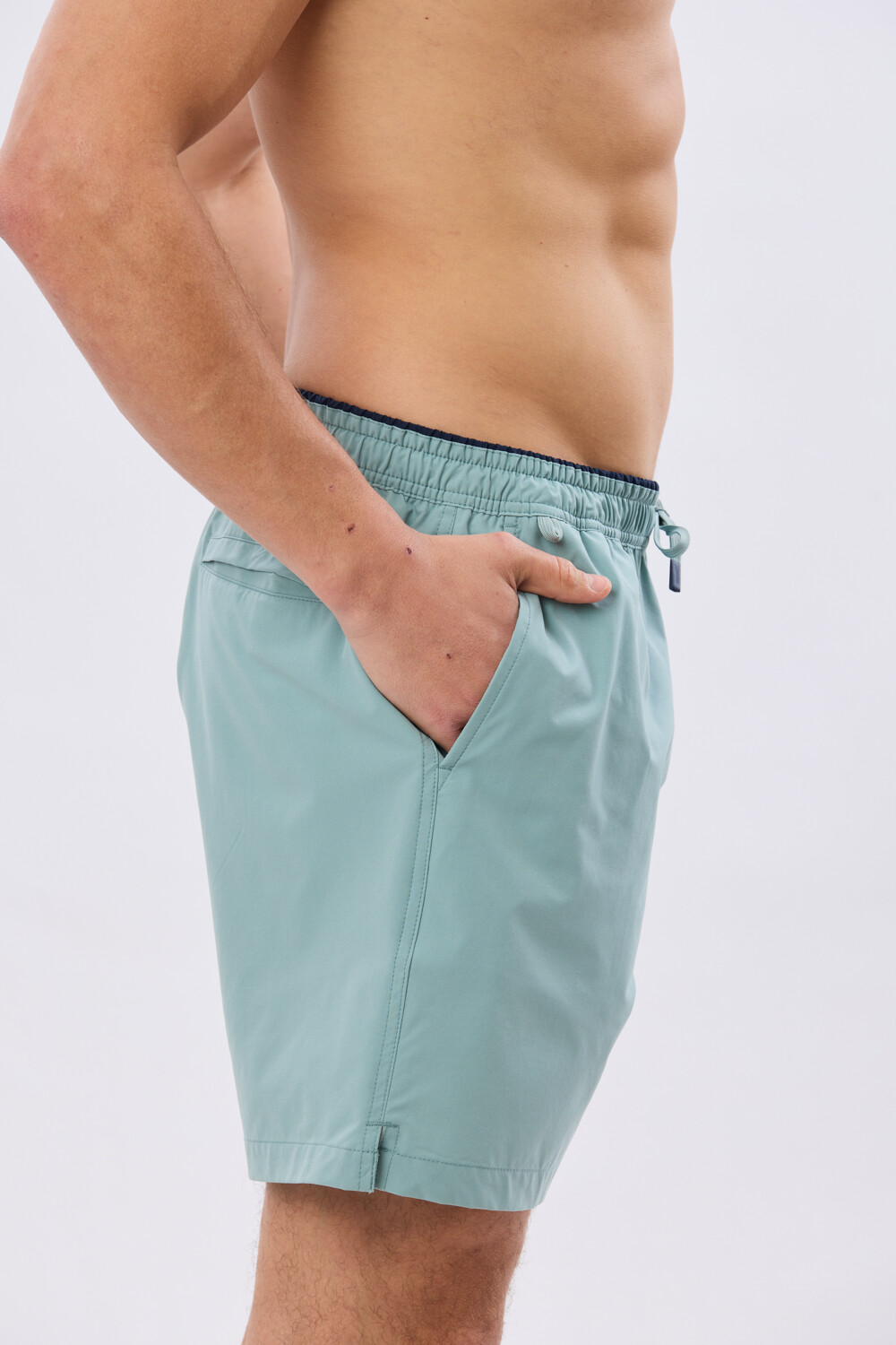 SHORT DE BAÑO FLEX LISO Denim
