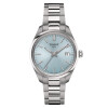 Reloj Tissot PR 100 de acero con esfera celeste. Reloj Tissot PR 100 de acero con esfera celeste.