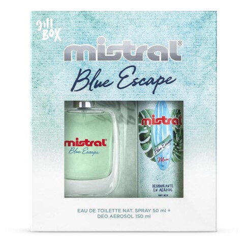 Gift Box Mistral Edt 50ml + Deo 150ml Blue Escape