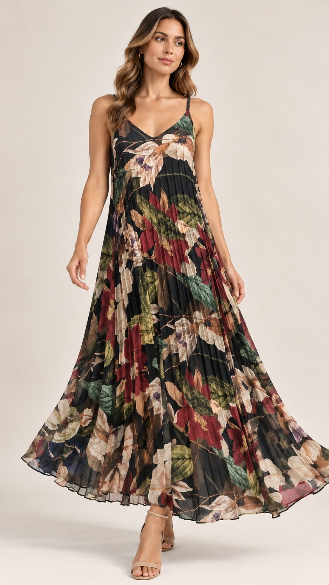 VESTIDO PLISADO NEGRO