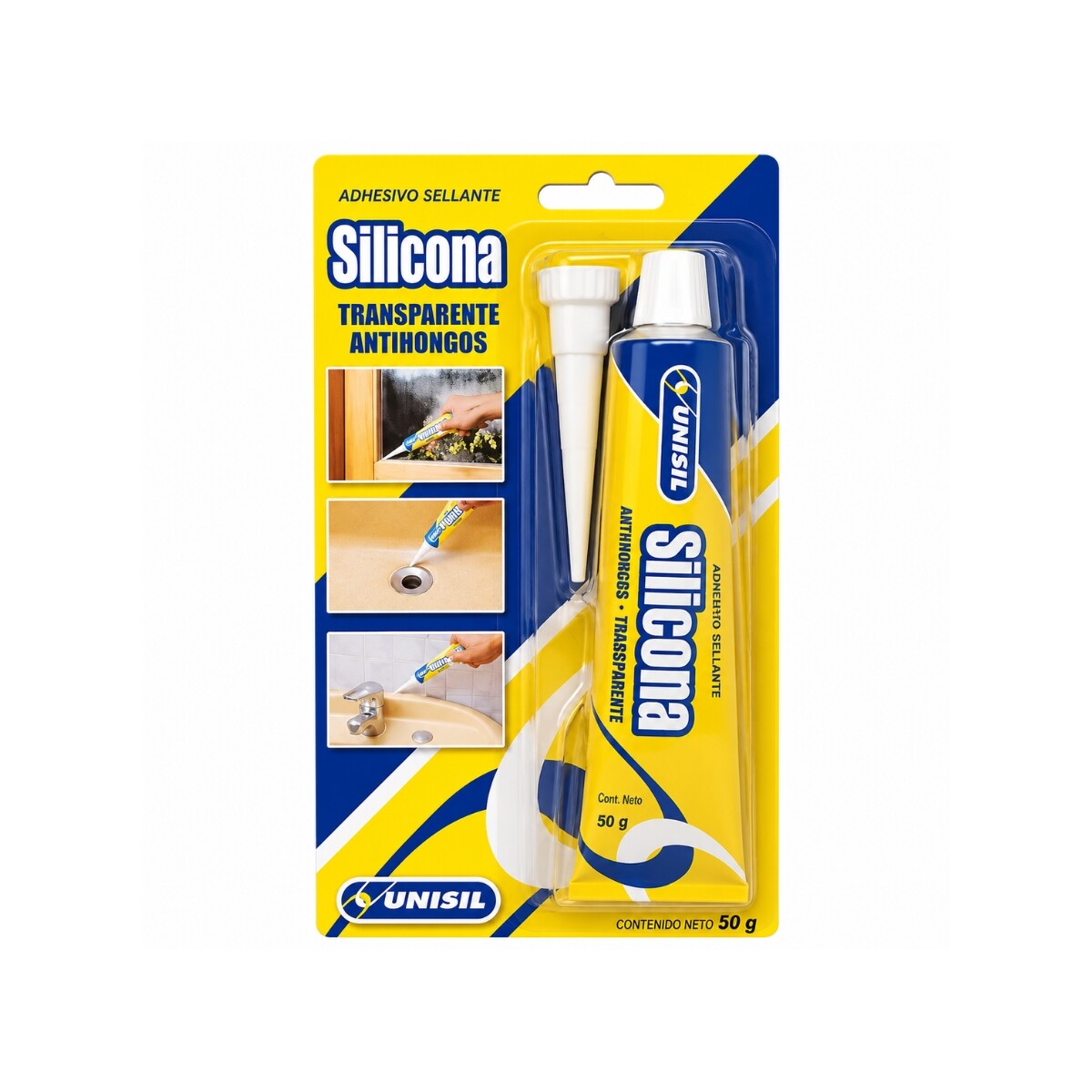Silicona Acetica Transparente Pomo 50 Gr 