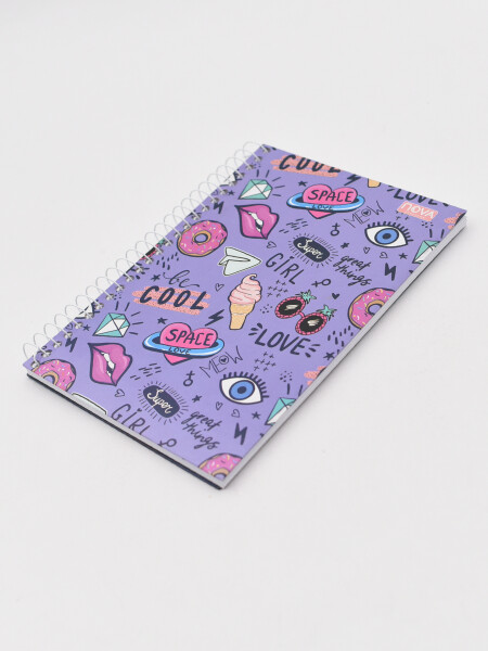 CUADERNO TAPA DURA 80 HOJAS LILA