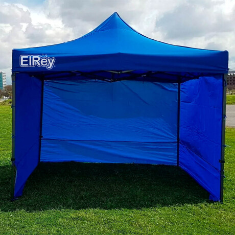 Gazebo 2.5x2.5mt Toldo Uv30 Impermeable + 3 Paredes Azul