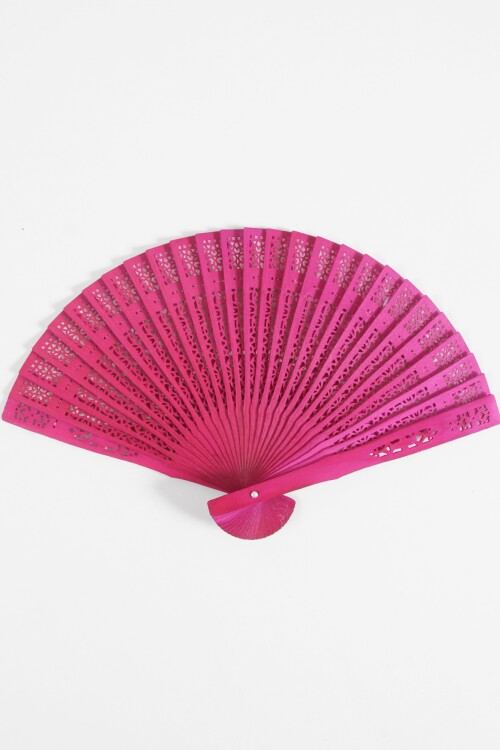 Abanico Madera fucsia