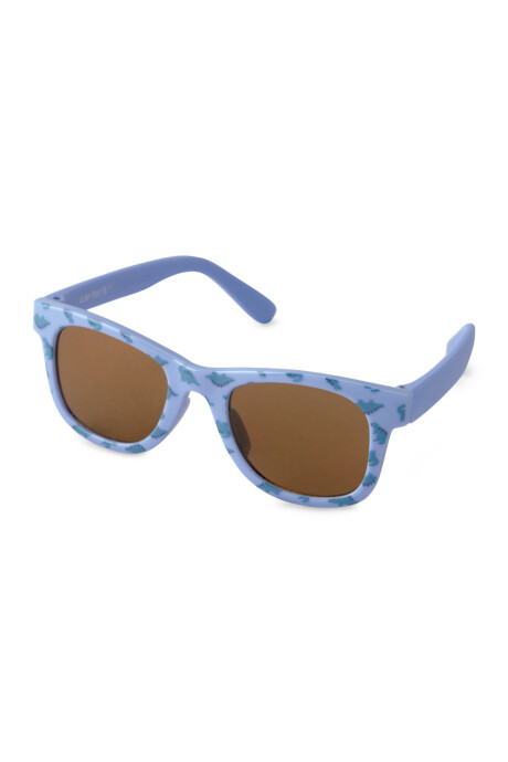 Lentes de sol, protección 100% UVA-UVB, azules, diseño dinos. Talle 12/24M Sin color