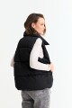 Chaleco puffer grueso NEGRO