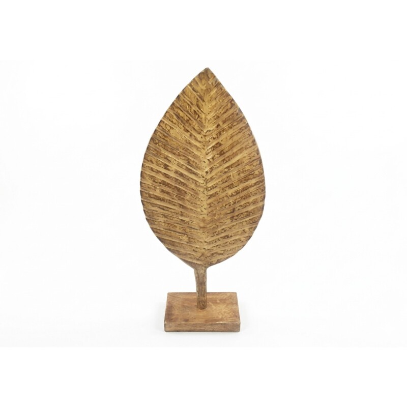 FIGURA HOJA C/BASE 65X19CM Unica