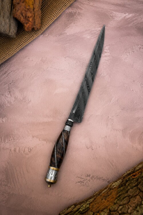 Cuchillo Cabo Retobado Especial - Acero de Damasco Cuchillo Cabo Retobado Especial - Acero de Damasco