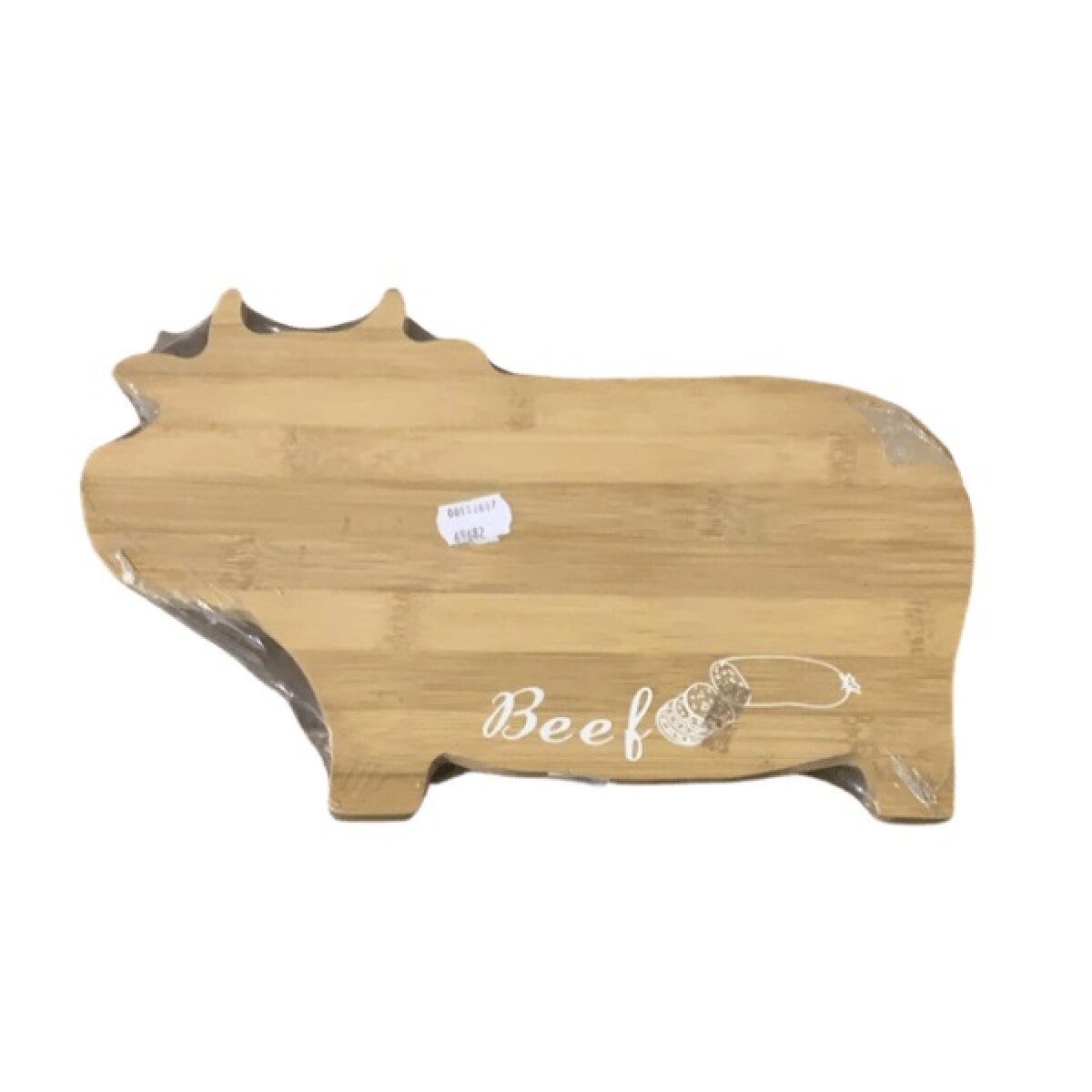 Plato de madera en forma de vaca 