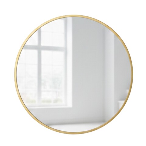 ESPEJO RED C/MARCO DORADO 60X60CM Unica