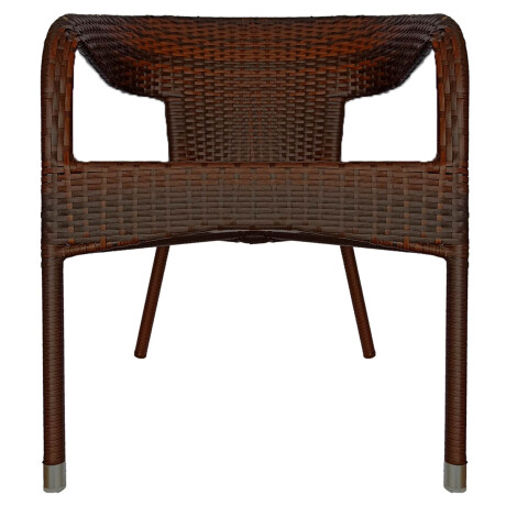 Juego de Jardin Mesa + 4 Sillas Simil Rattan Exterior Negro