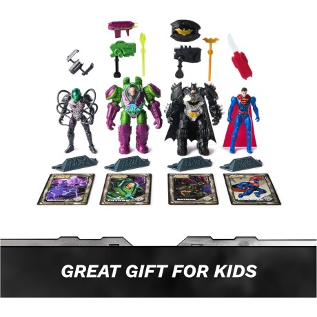 Pack X4 Figuras Dc Comics 72402 Team Up Con Accesorios 001
