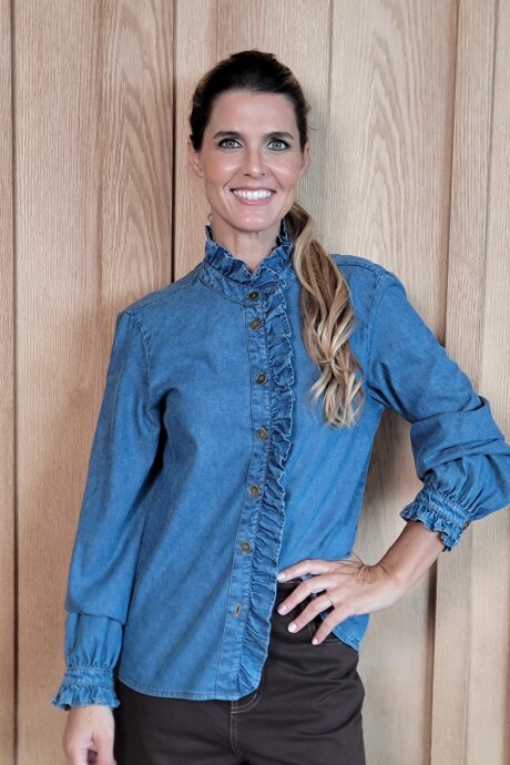 Camisa Franca Denim Azul