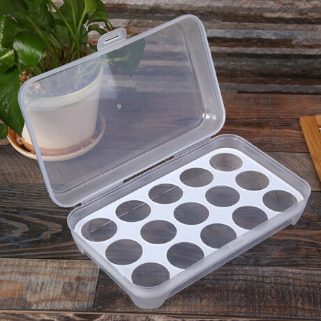 Huevera Organizador Plástico Para Almacenamiento 15 Huevos Transparente