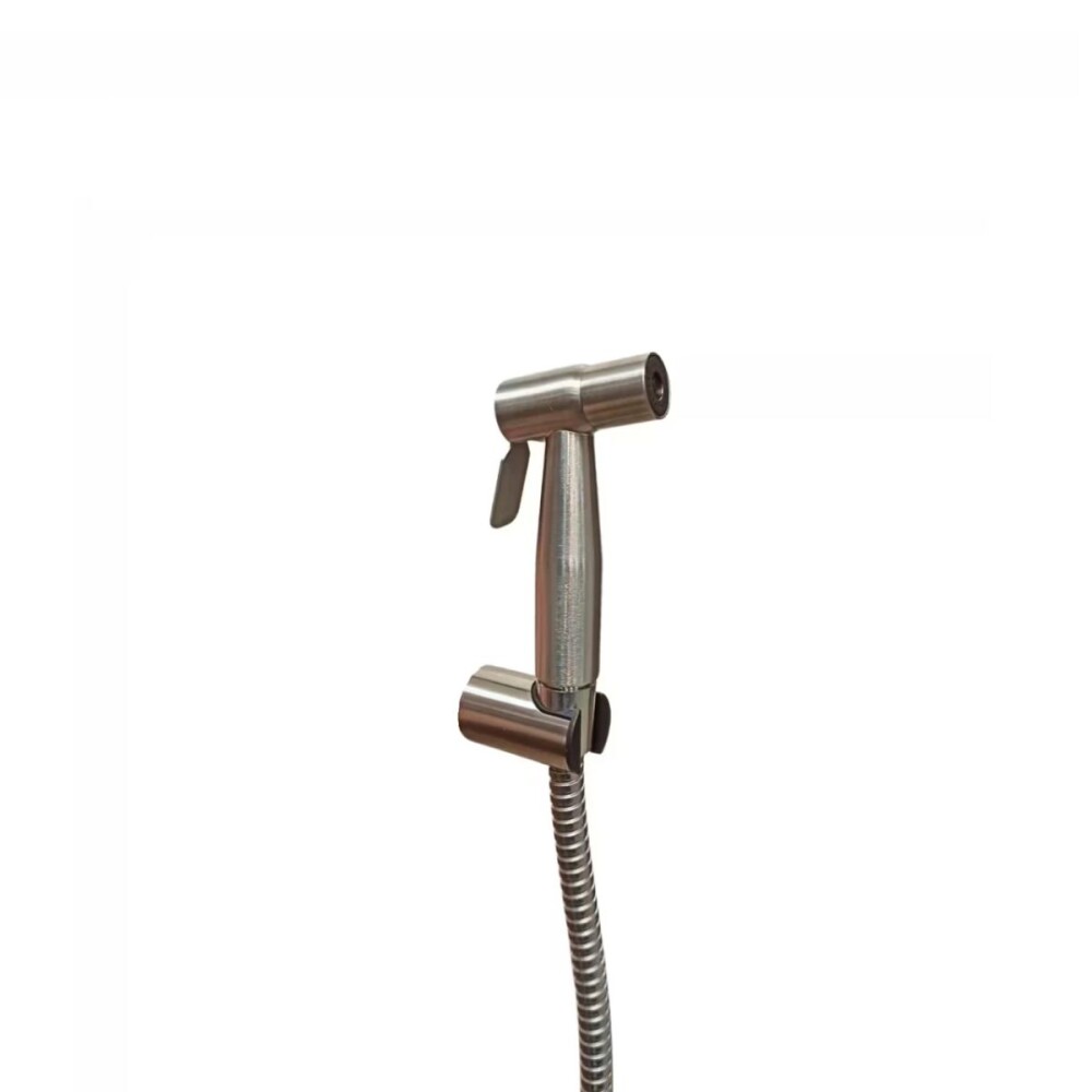 Grifería de Ducha higiénica de pared satinada (Gatillo-flex-soporte) DMC Grifería De Ducha Higiénica De Pared Satinada (gatillo-flex-soporte) Dmc