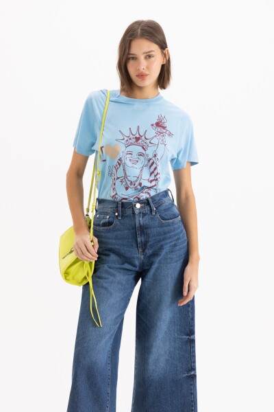 REMERA BUDA NEW YORK Celeste