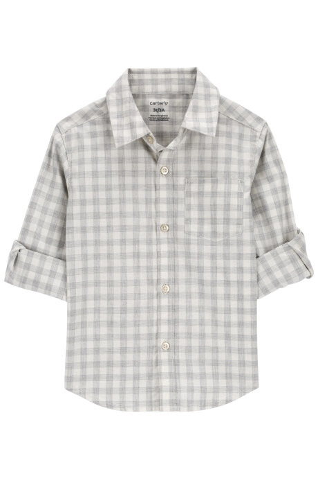 Camisa de popelina, diseño a cuadros Camisa de popelina, diseño a cuadros