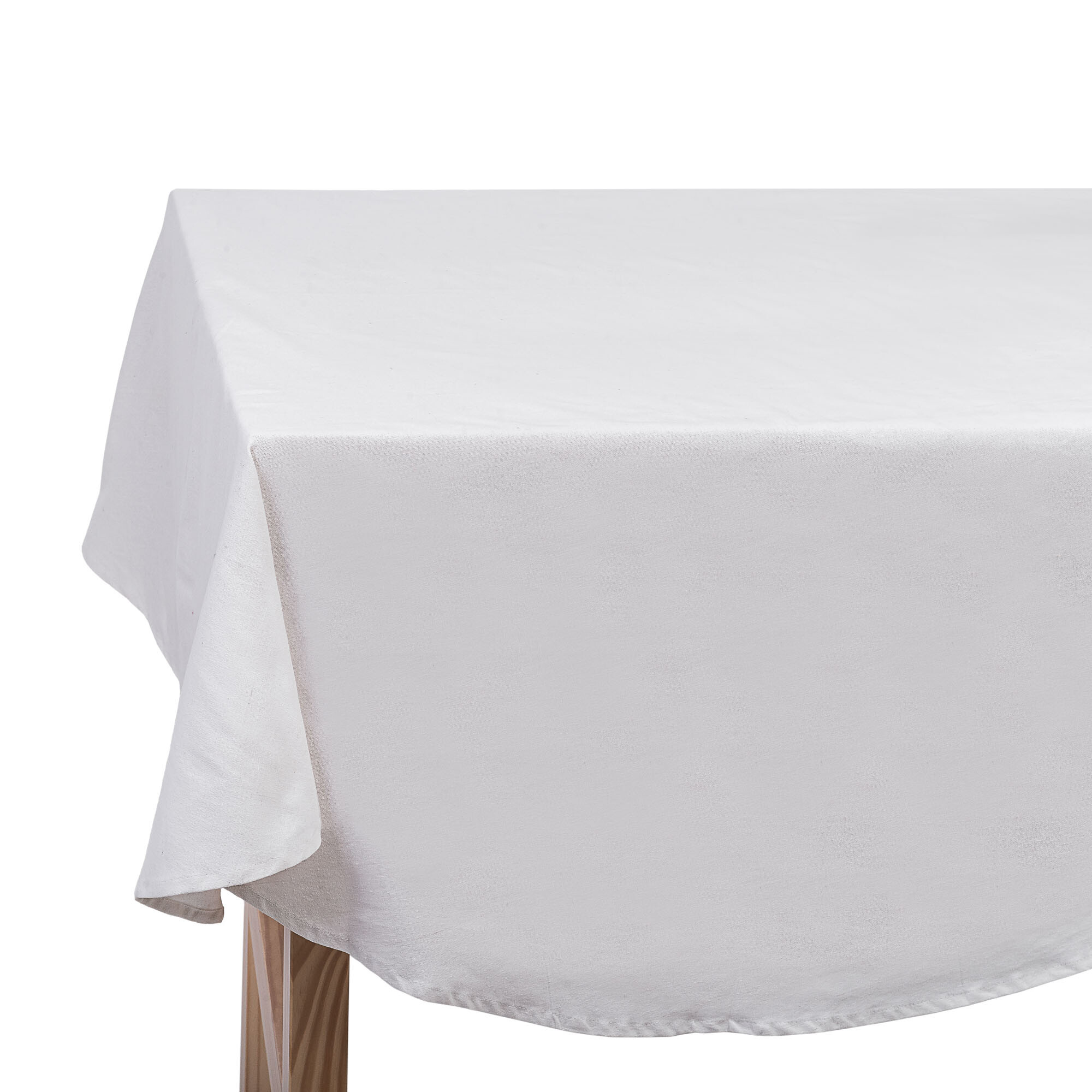 Mantel Redondo Algodon Blanco Vainica Simple 160 Cm — Divino
