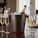 CHAMPAGNERA DETALLE MADERA EXT. NEGRO MATE D21CM CHAMPAGNERA DETALLE MADERA EXT. NEGRO MATE D21CM