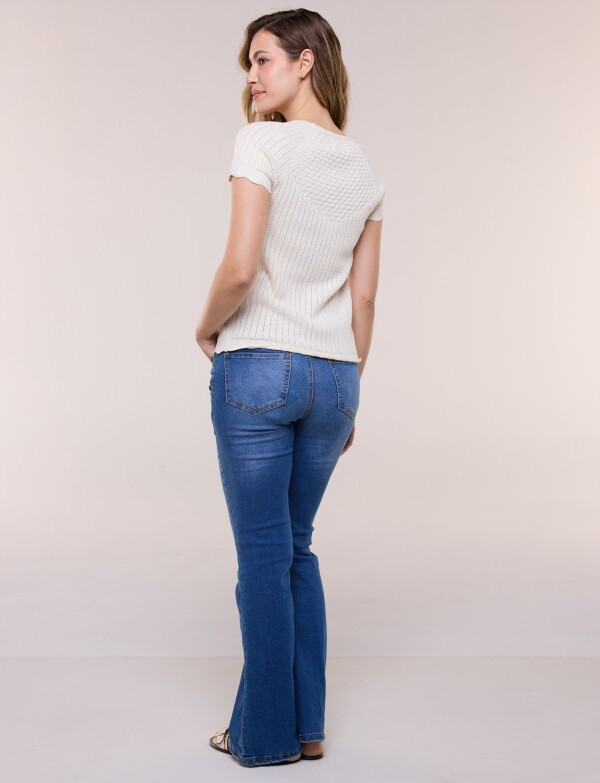 Blusa Tejido Calado CRUDO