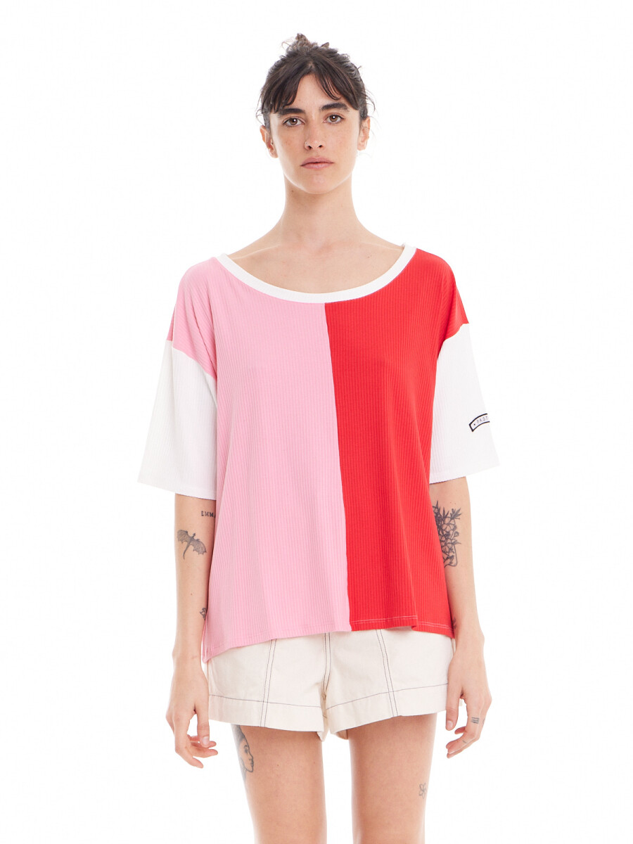 Remera Lulú CB - Rojo/Rosa 