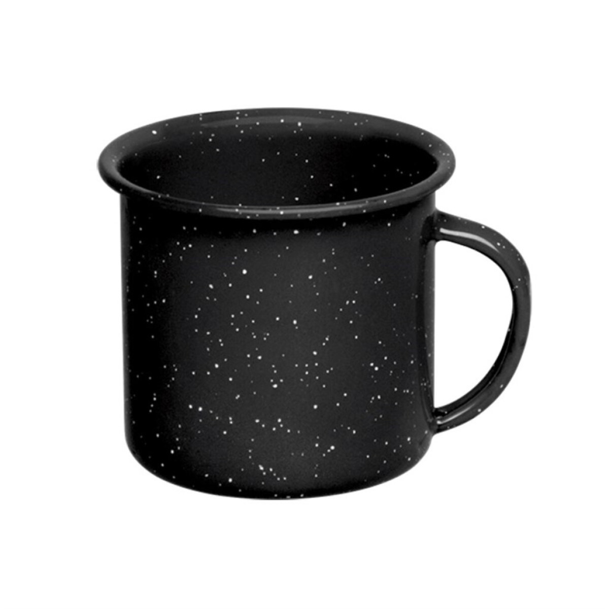 TAZA 85ML D6x4.5CM ACERO VITRIFICADO NEGRO CINSA 