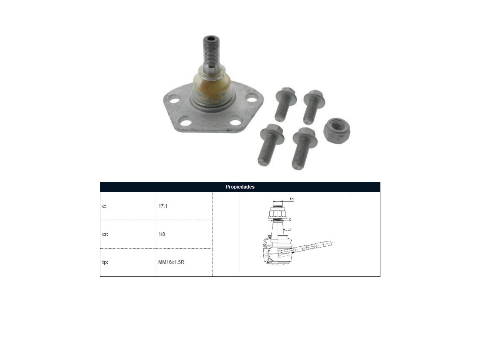 Rotula Del Fiat Ducato, Peug Boxer 87-05 Der/Izq 