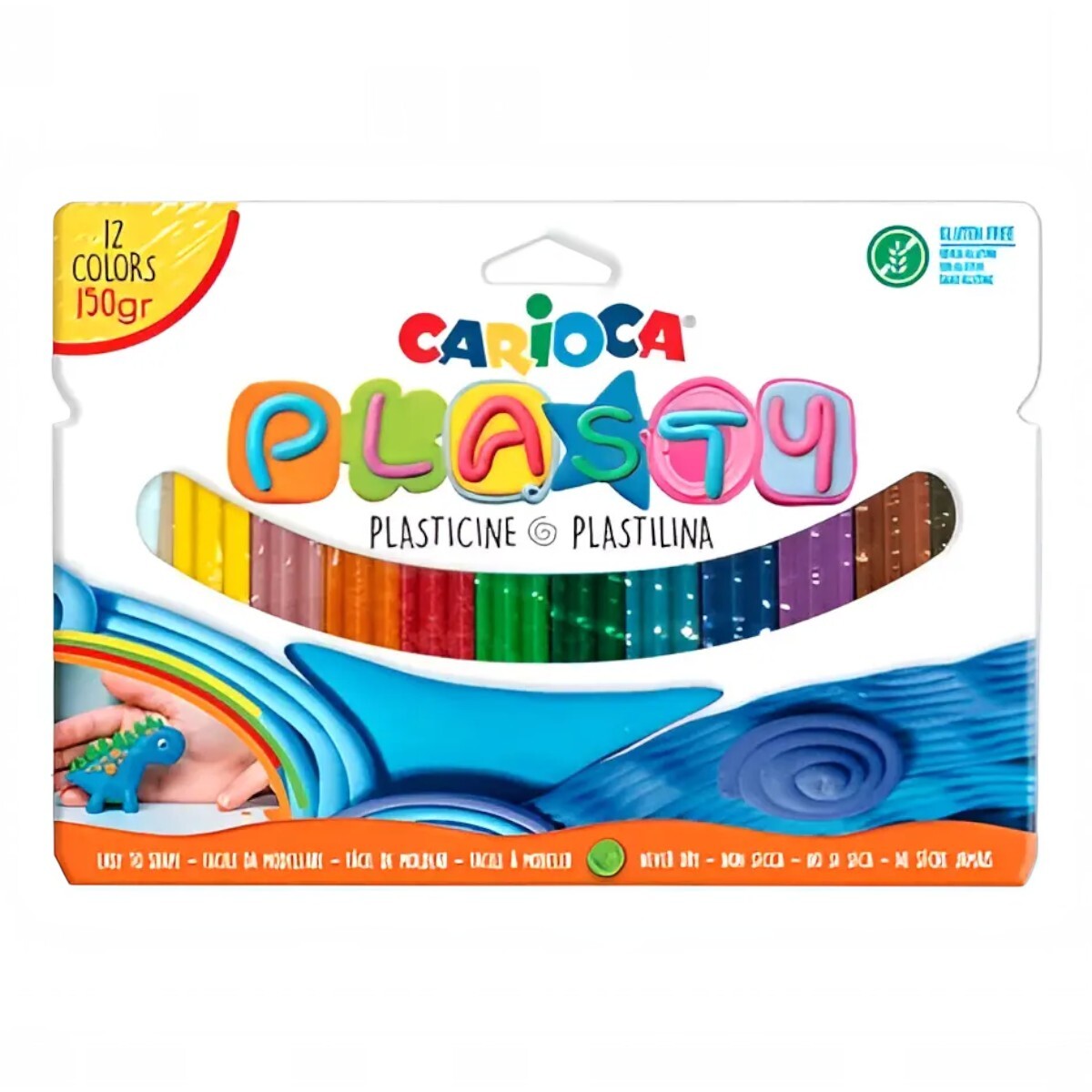 Plasticina Carioca 12 Colores 150 g 