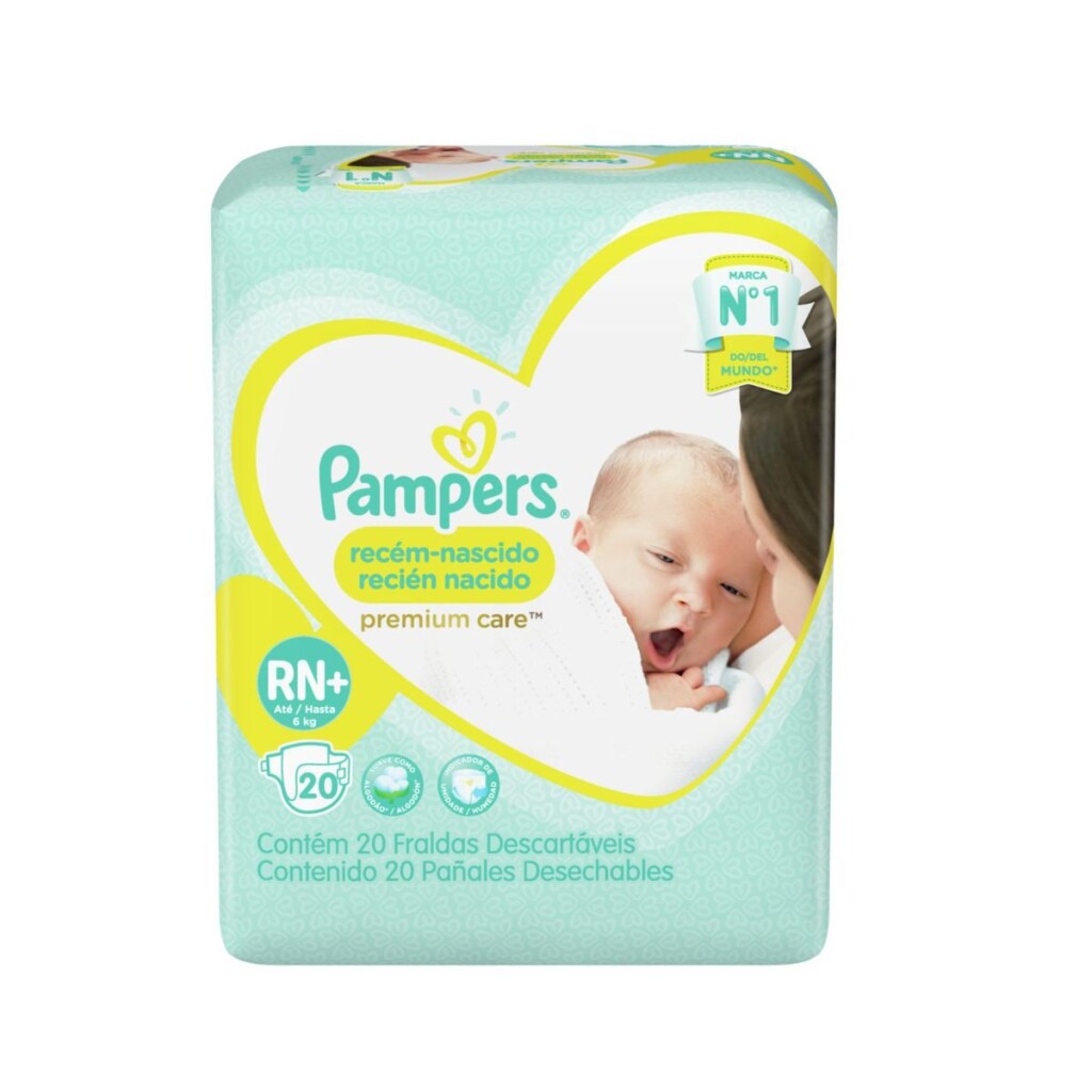 Pañal Pampers Premium Care Recien Nacido - Cont.20 unidades
