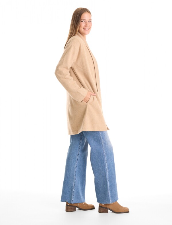Cardigan Abierto Soft BEIGE OSCURO