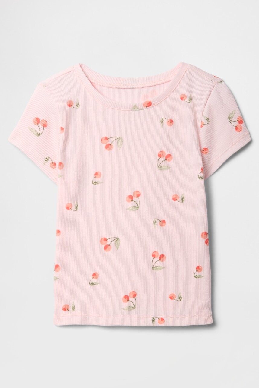 Remera Rib Toddler Niña Cherry Blossom