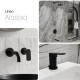 NEGRO MATE DUCHA EMBUTIDA VISTA PICO LAVATORIO PARED BIDET NEGRO