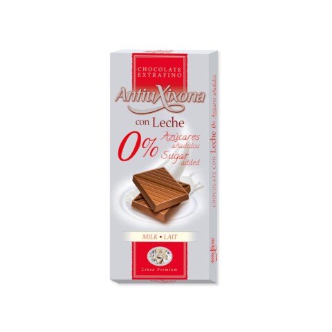 Chocolate Con Leche Sin Azúcar y Sin Gluten AntiuXixona 90g Chocolate Antiuxixona Con Lech