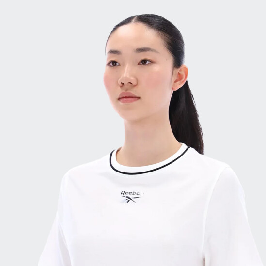 Remera Reebok Blakely Crew Neck Cropped Ss Tee Blanco