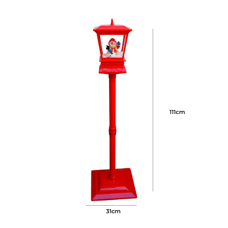 Farol Navideño Decorativo Papa Noel Con Nieve Led Muñeco de nieve