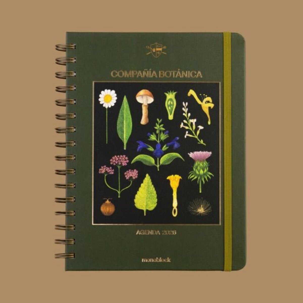 AGENDA MONOBLOCK COMPAÑÍA BOTANICA A5 SEMANAL ANILLADA 2026 - BITÁCORA BOTÁNICA 