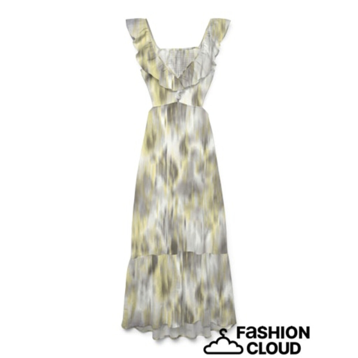 VMDICTHE S/L ANKLE DETAIL DRESS WVN GA - SNOW WHITE 