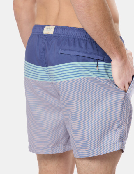 SHORT DE BAÑO RAYADO Rosa