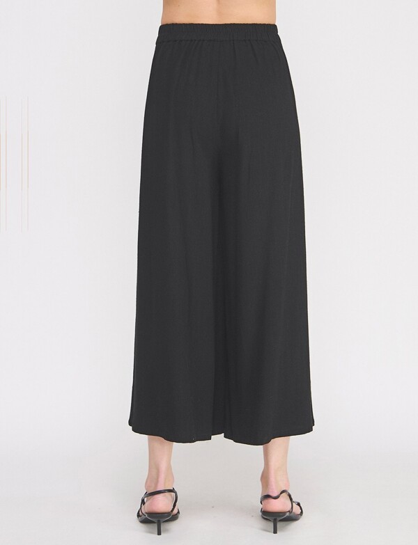 Pantalon Crop Lino NEGRO