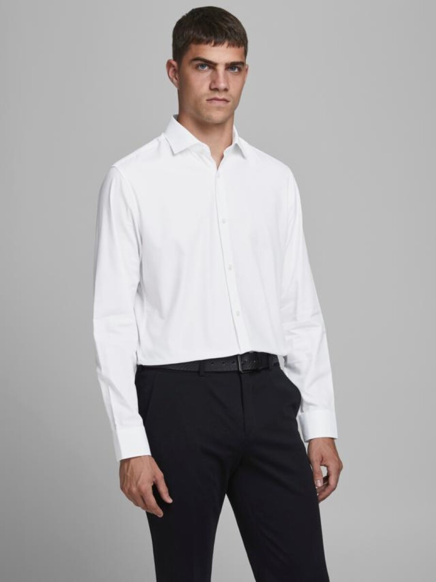 Camisa Blaroyal Cuello Italiano Slim Fit - White 