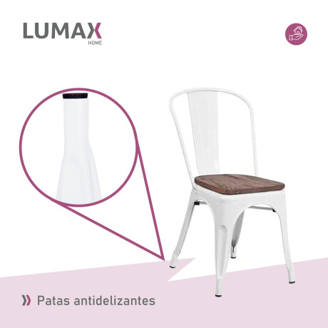 Silla tolix Metálica vintage asiento en madera Silla tolix Metálica vintage asiento en madera