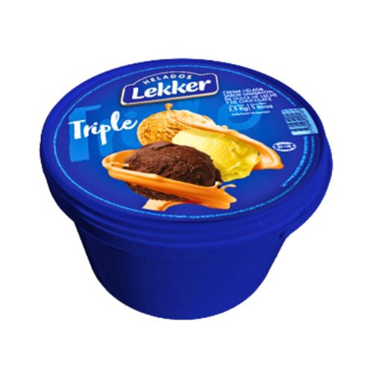 Helado Lekker - 5 lt - - Sambayón, DDL y Chocolate 